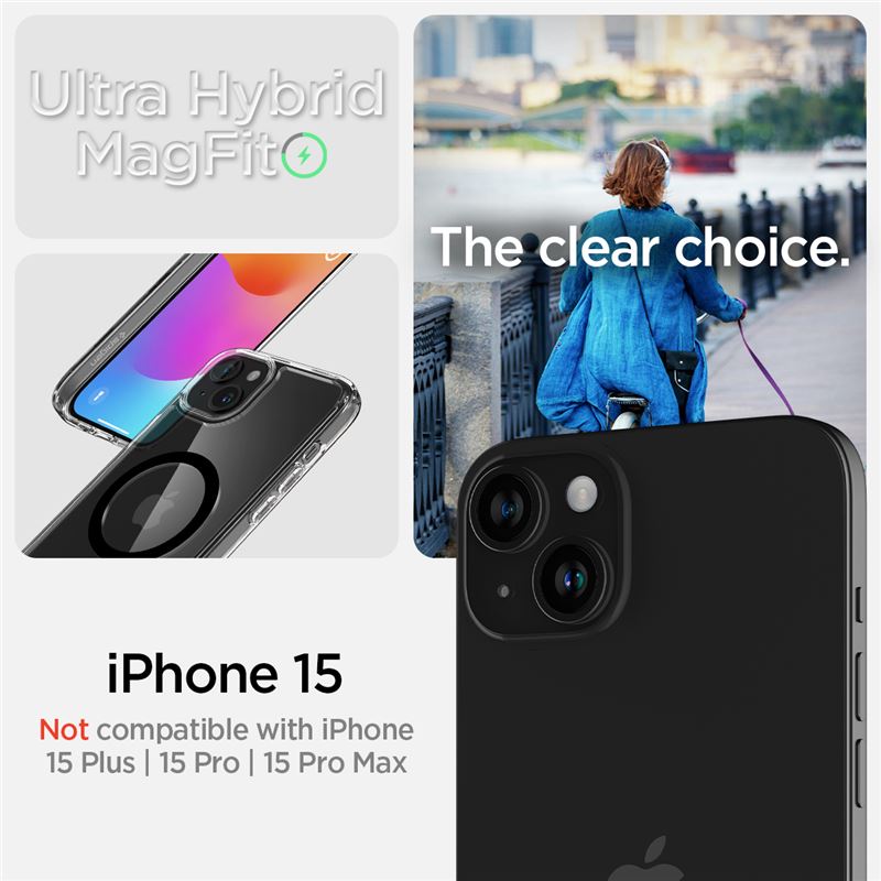 Spigen Ultra Hybrid MagSafe, black - iPhone 15