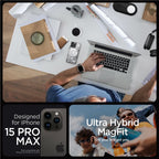 Spigen Ultra Hybrid MagSafe, zero one white - iPhone 15 Pro Max