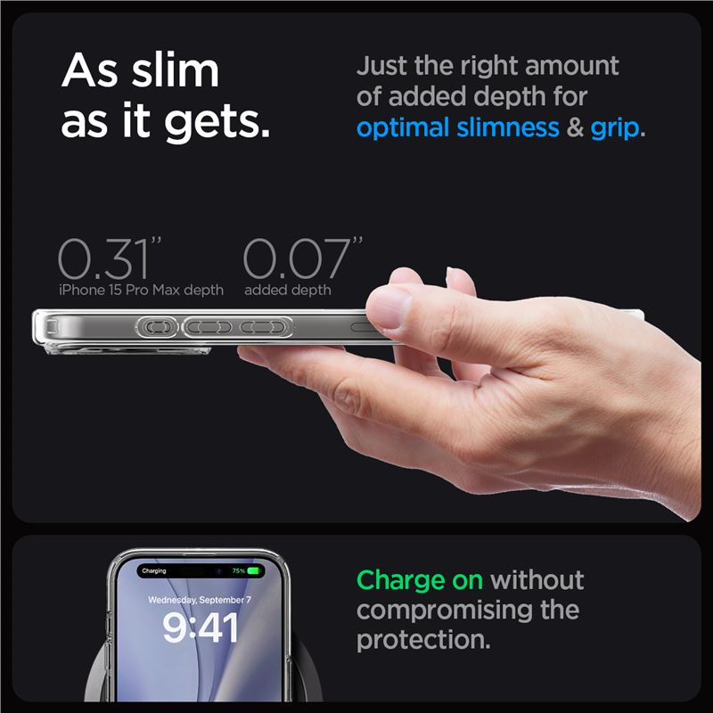 Spigen Ultra Hybrid MagSafe, zero one white - iPhone 15 Pro Max