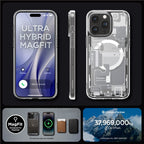 Spigen Ultra Hybrid MagSafe, zero one white - iPhone 15 Pro Max