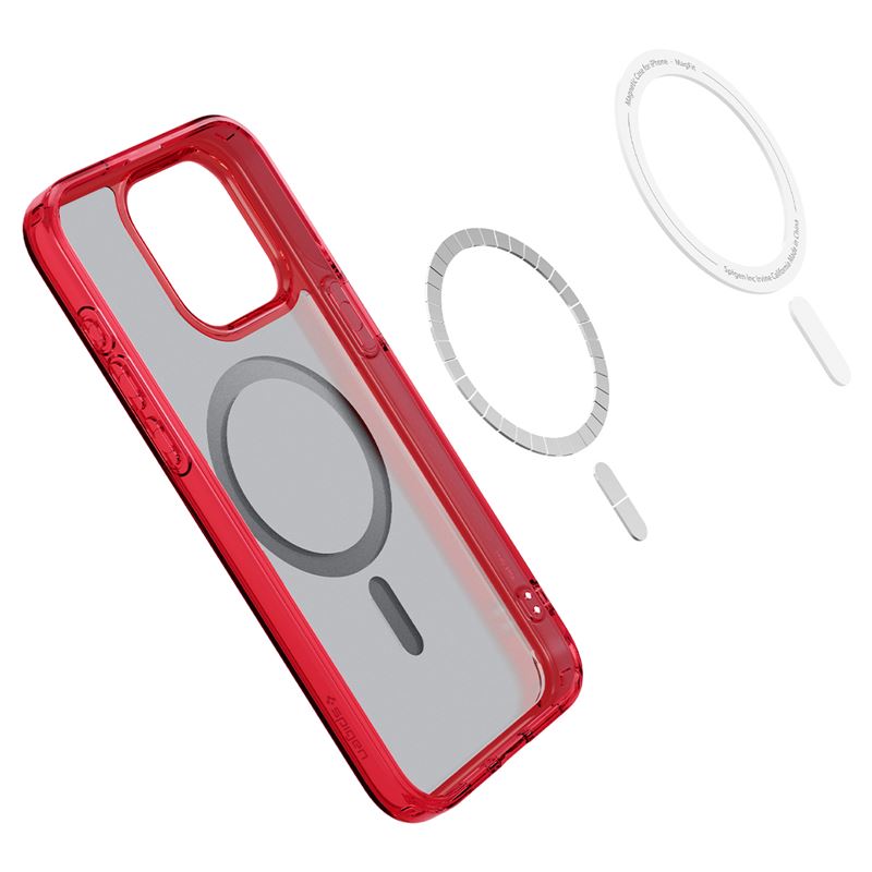 Spigen Ultra Hybrid MagSafe, frost deep red - iPhone 15 Pro