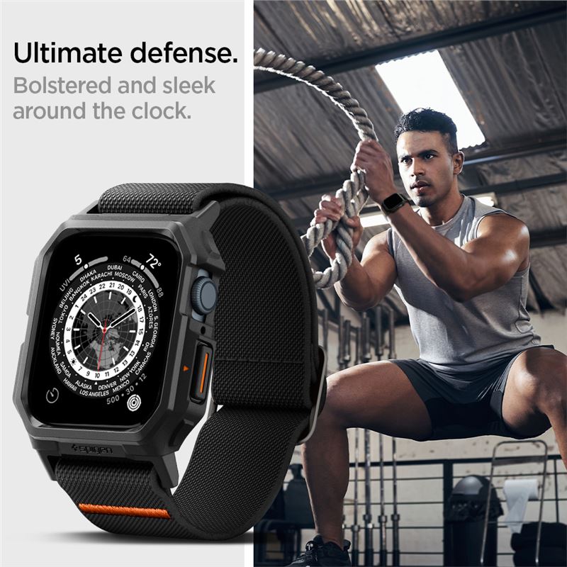 Spigen Lite Fit Pro, matte black - Apple Watch 45mm/44mm
