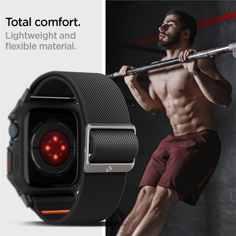 Spigen Lite Fit Pro, matte black - Apple Watch 45mm/44mm