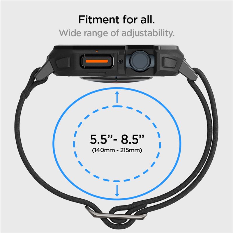 Spigen Lite Fit Pro, matte black - Apple Watch 45mm/44mm
