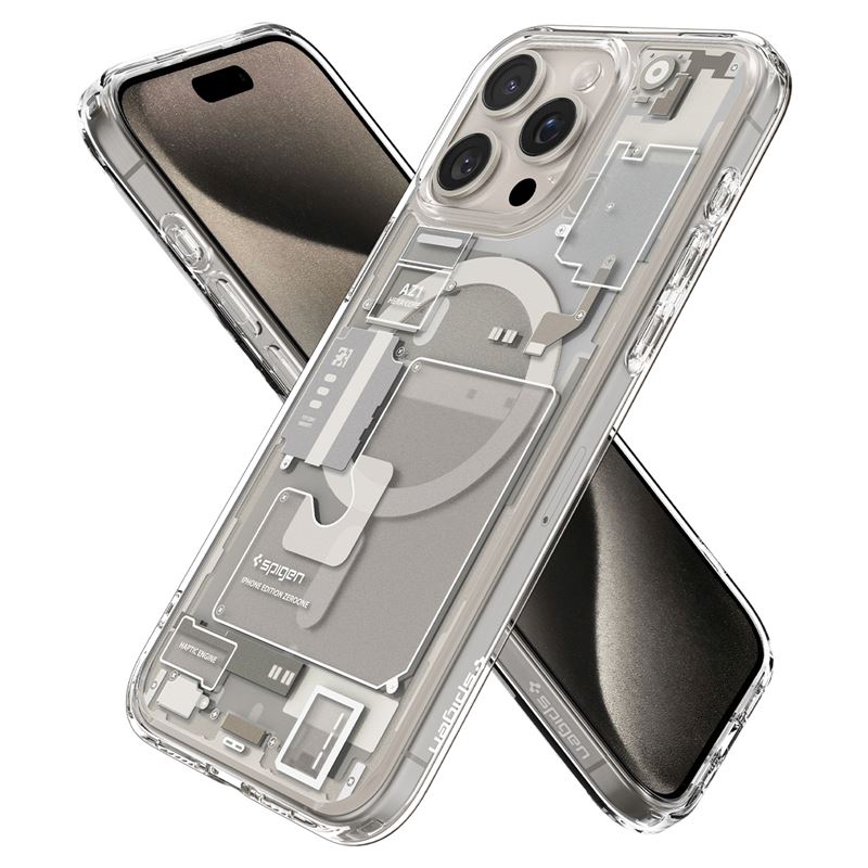 Spigen Ultra Hybrid MagSafe, zero one natural titanium – iPhone 15 Pro