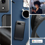 Spigen Rugged Armor, matte black - Google Pixel 8a