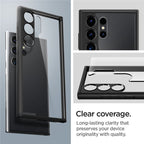 Spigen Ultra Hybrid, matná čierna - Samsung Galaxy S24 Ultra