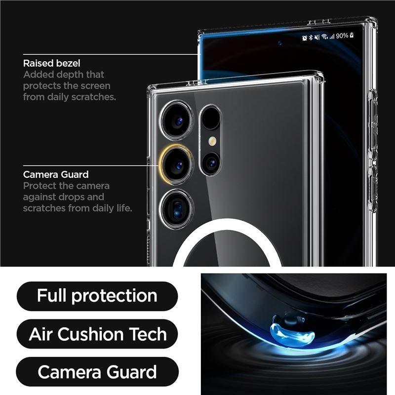 Spigen Ultra Hybrid OneTap Metal Ring MagSafe, white - Samsung Galaxy S24 Ultra