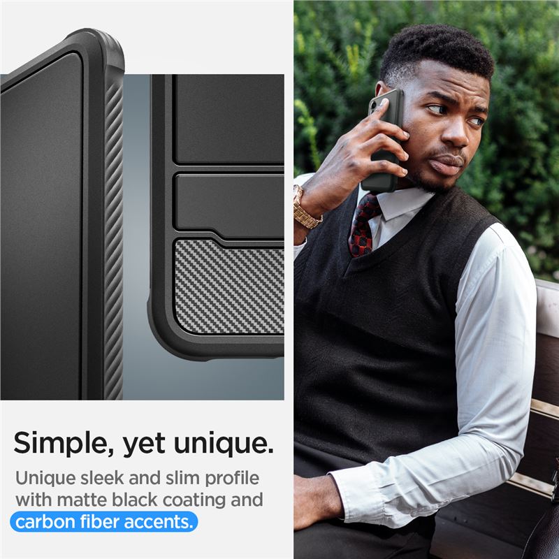 Spigen Rugged Armor, matte black - Samsung Galaxy S24