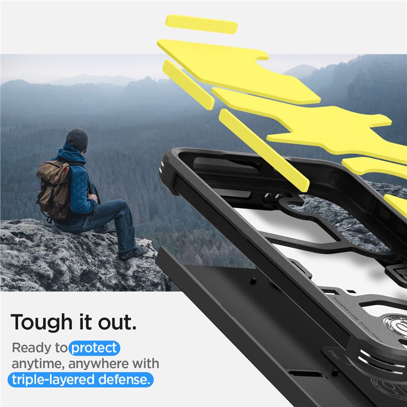 Spigen Tough Armor, čierna - Samsung Galaxy S24
