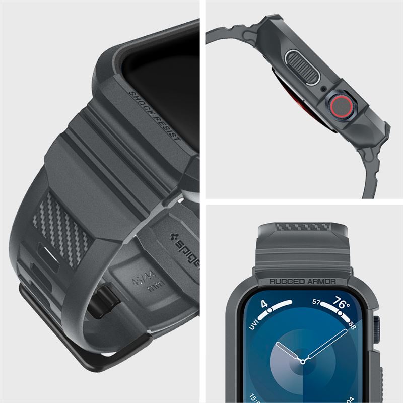 Spigen Rugged Armor Pro, dark gray - Apple Watch 45mm/44mm