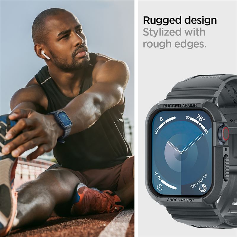 Spigen Rugged Armor Pro, dark gray - Apple Watch 45mm/44mm