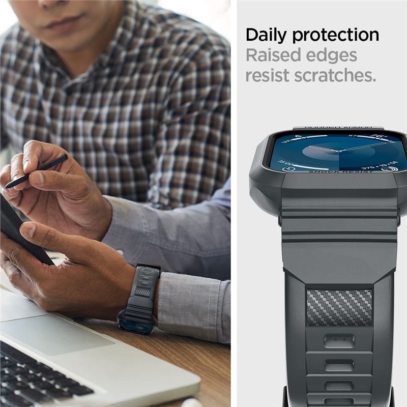 Spigen Rugged Armor Pro, dark gray - Apple Watch 45mm/44mm