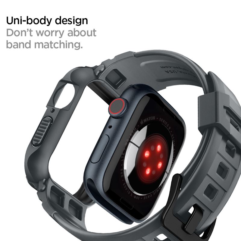 Spigen Rugged Armor Pro, dark gray - Apple Watch 45mm/44mm
