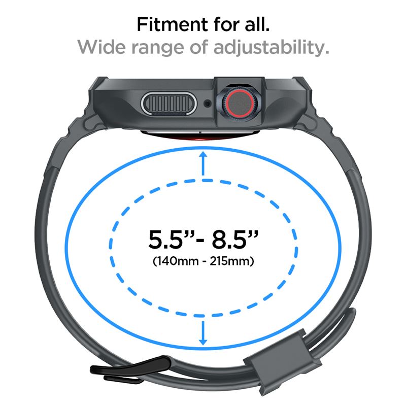 Spigen Rugged Armor Pro, dark gray - Apple Watch 45mm/44mm