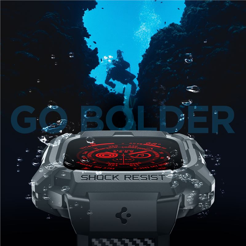 Spigen Rugged Armor Pro, dark gray - Apple Watch Ultra 4/3/2/1 49mm