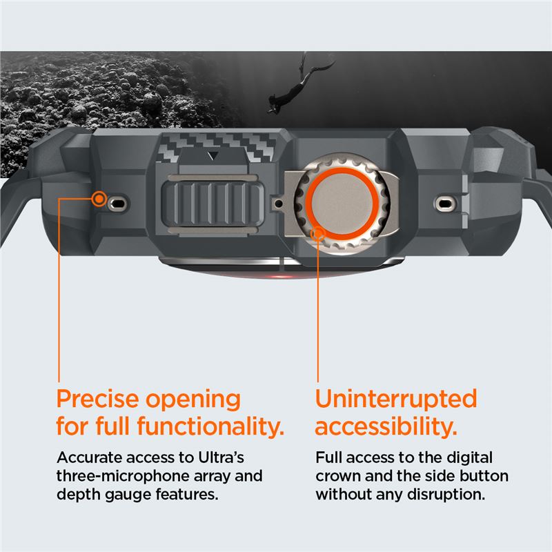 Spigen Rugged Armor Pro, dark gray - Apple Watch Ultra 4/3/2/1 49mm
