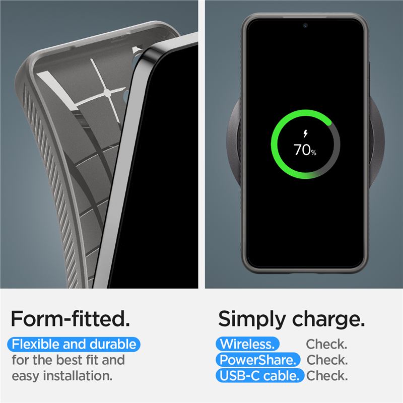 Spigen Liquid Air, granite gray - Samsung Galaxy S24
