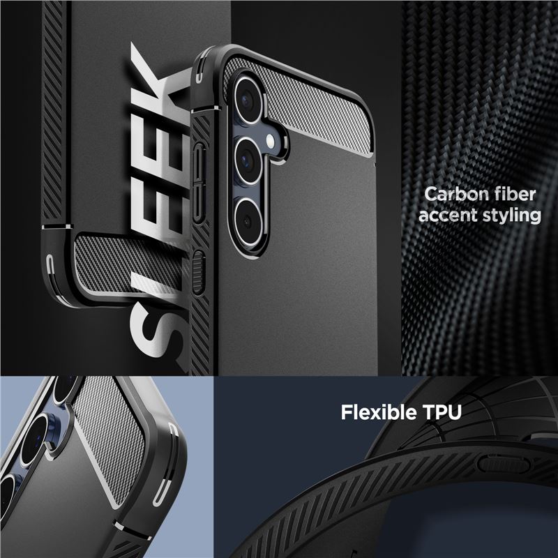 Spigen Rugged Armor, matte black - Samsung Galaxy A55