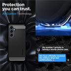 Spigen Rugged Armor, matte black - Samsung Galaxy A55