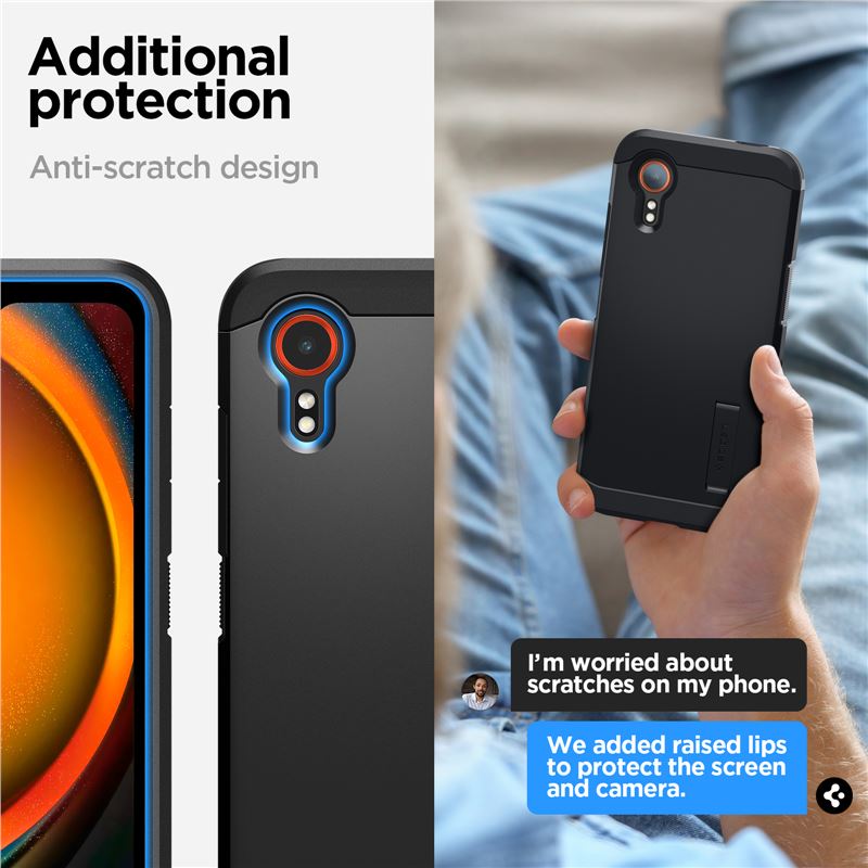 Spigen Tough Armor, black - Samsung Galaxy XCover 7
