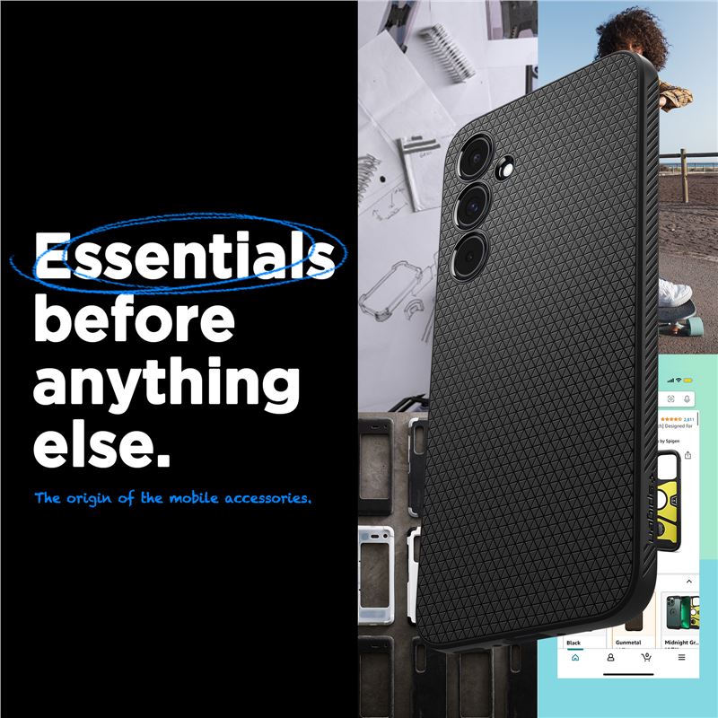 Spigen Liquid Air, matná čierna – Samsung Galaxy A55