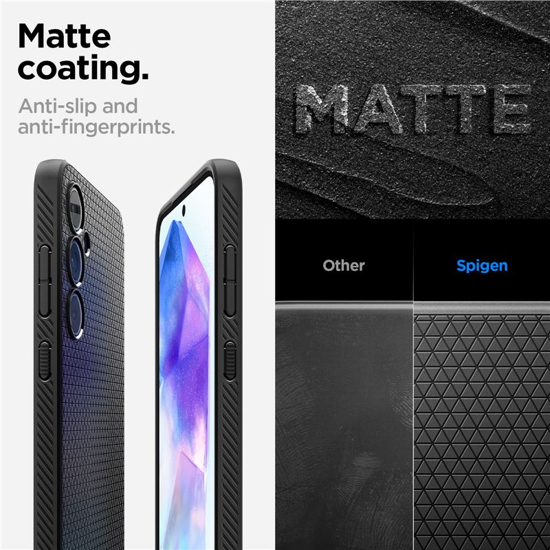 Spigen Liquid Air, matná čierna – Samsung Galaxy A55