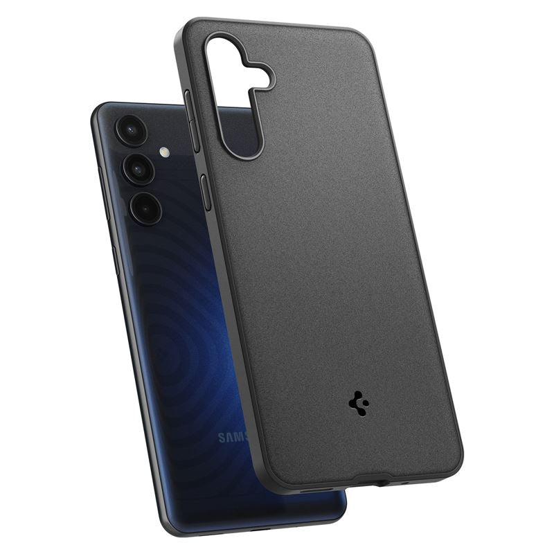Spigen Essential Sand Blast, matná čierna - Samsung Galaxy M55 5G