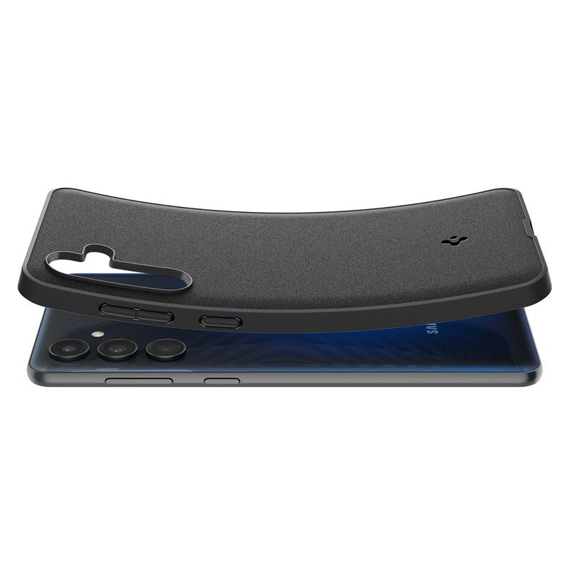 Spigen Essential Sand Blast, matná čierna - Samsung Galaxy M55 5G
