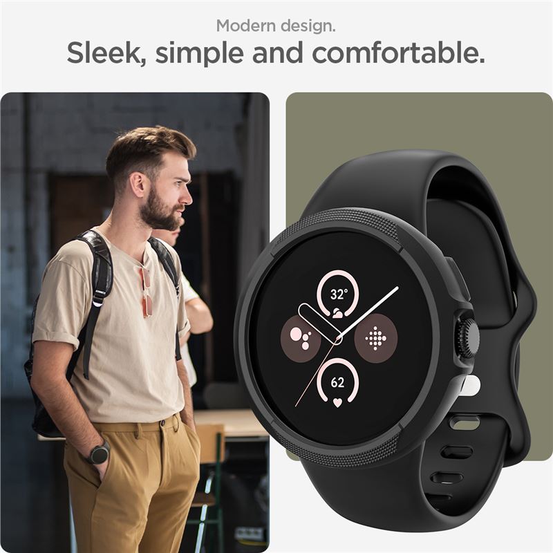 Spigen Liquid Air, matte black - Google Pixel Watch 3 (45mm)