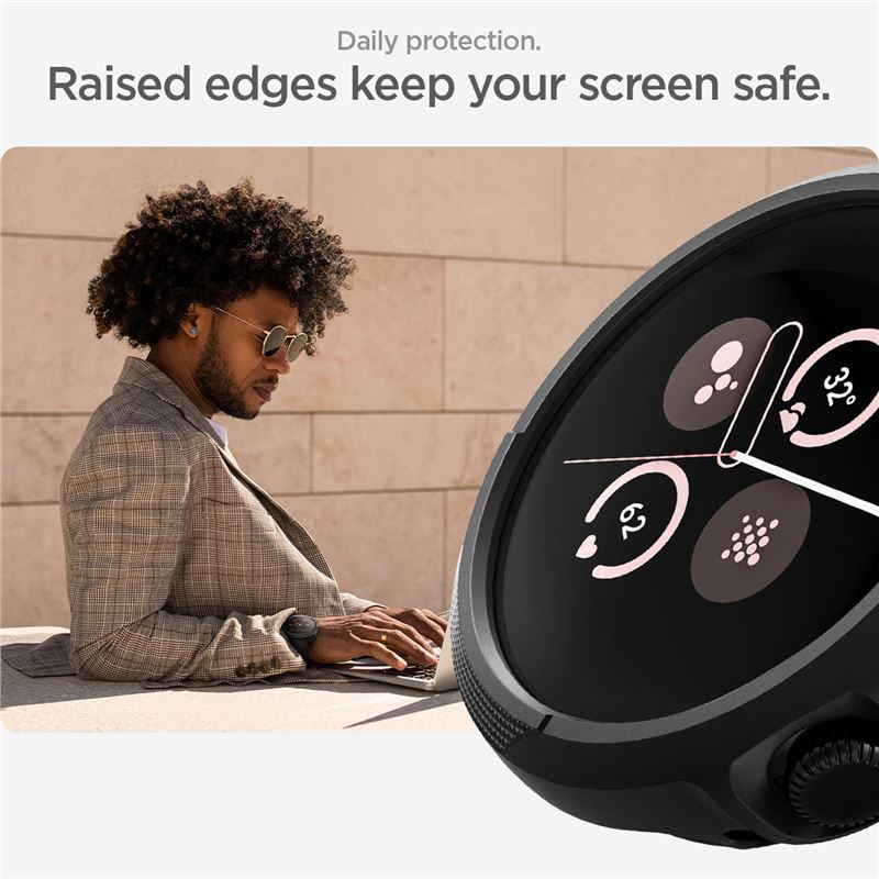 Spigen Liquid Air, matte black - Google Pixel Watch 3 (45mm)