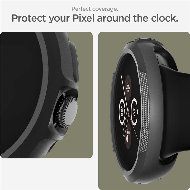 Spigen Liquid Air, matte black - Google Pixel Watch 3 (45mm)