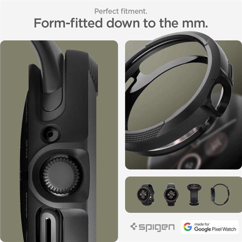 Spigen Liquid Air, matte black - Google Pixel Watch 3 (45mm)