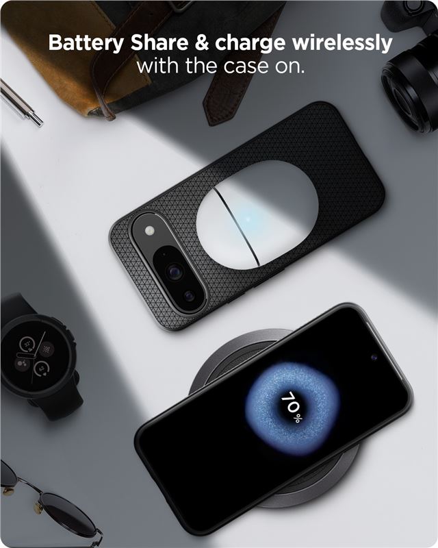 Spigen Liquid Air, matte black - Google Pixel 9 Pro/Pixel 9