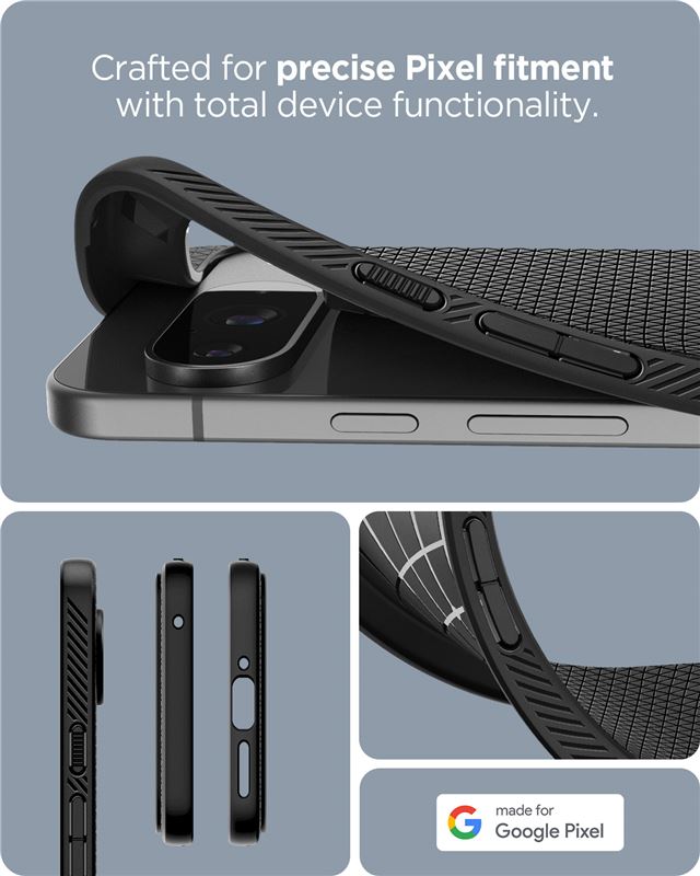 Spigen Liquid Air, matte black - Google Pixel 9 Pro/Pixel 9