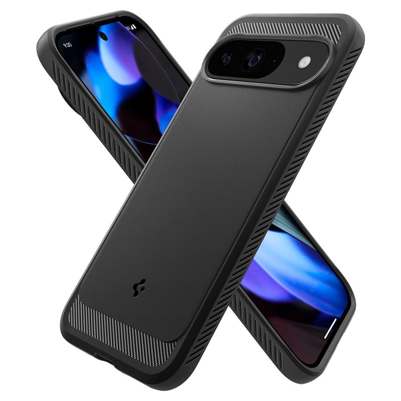 Spigen Rugged Armor, matte black - Google Pixel 9 Pro/Pixel 9
