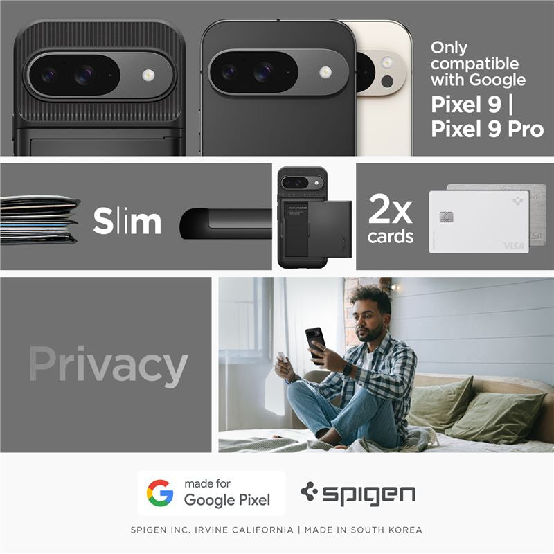 Spigen Slim Armor CS, black - Google Pixel 9 Pro/Pixel 9
