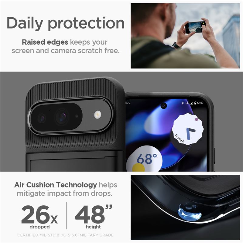 Spigen Slim Armor CS, black - Google Pixel 9 Pro/Pixel 9