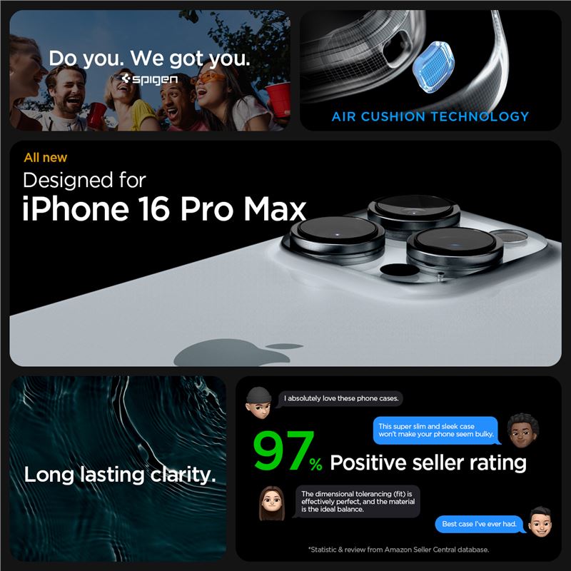Spigen Ultra Hybrid, crystal clear - iPhone 16 Pro Max