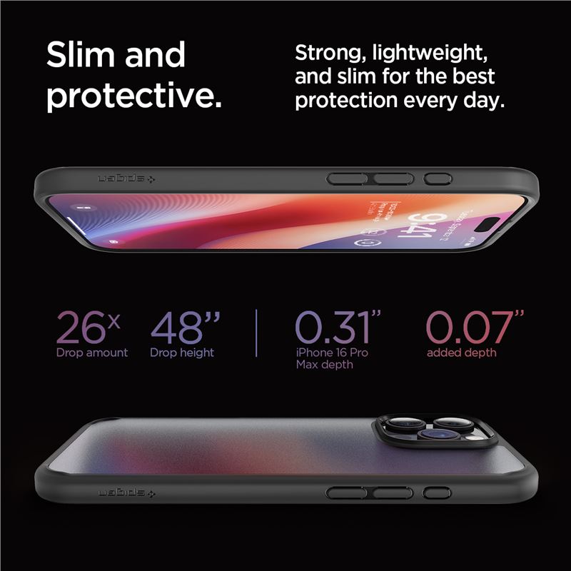 Spigen Ultra Hybrid, frost black - iPhone 16 Pro Max