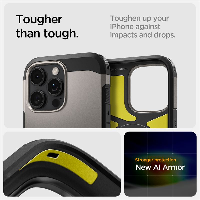Spigen Tough Armor MagSafe, gunmetal - iPhone 16 Pro Max