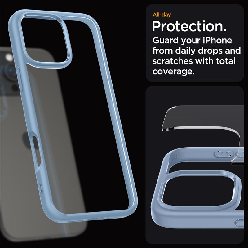 Spigen Crystal Hybrid, sierra blue - iPhone 16 Pro Max