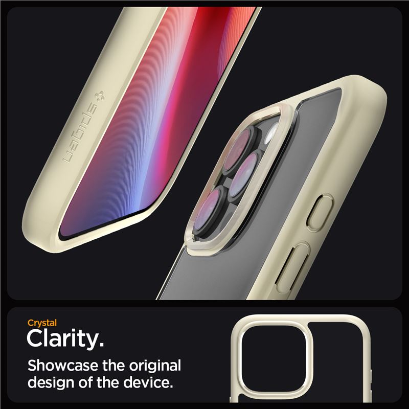 Hybrid design with a solid back and flexible frame
