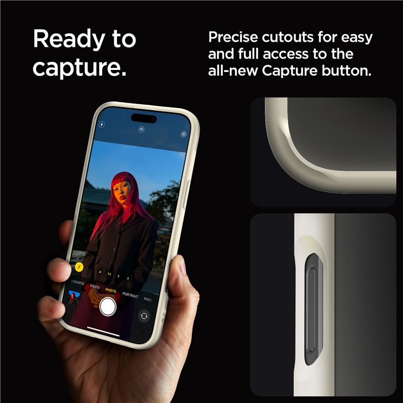 Spigen Crystal Hybrid, mute beige - iPhone 16 Pro Max