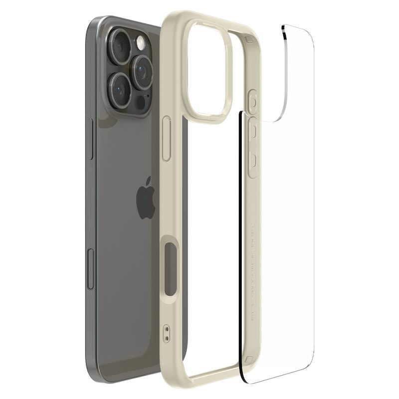 Spigen Crystal Hybrid, mute beige - iPhone 16 Pro Max
