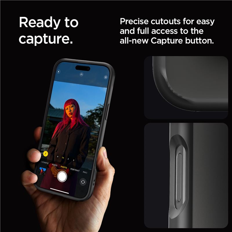 Spigen Crystal Hybrid, matte black - iPhone 16 Pro Max