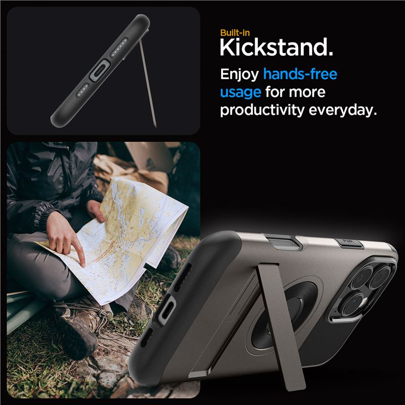 Spigen Slim Armor MagSafe, gunmetal - iPhone 16 Pro Max