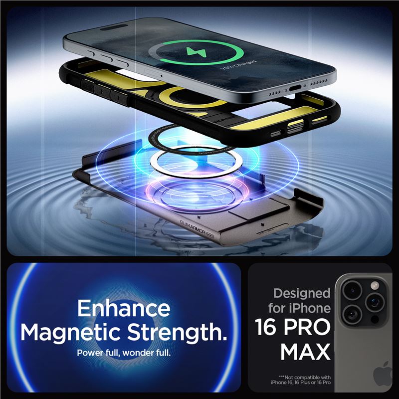 Spigen Slim Armor MagSafe, gunmetal - iPhone 16 Pro Max
