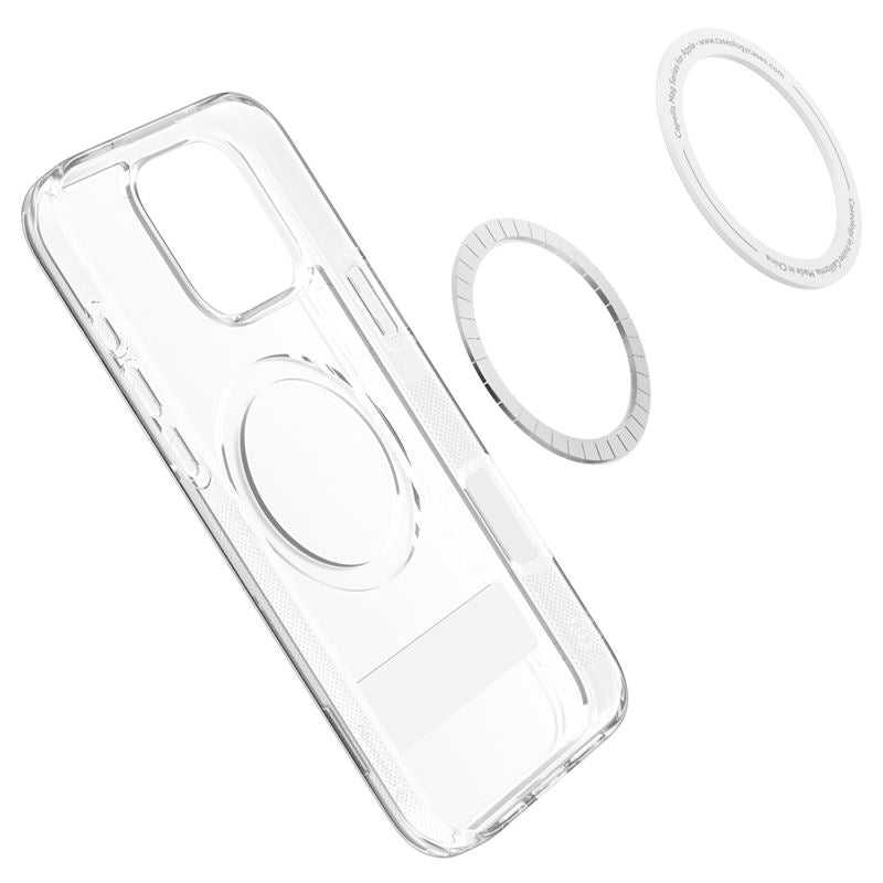 Spigen Caseology Capella MagSafe Kickstand, clear white silver - iPhone 16 Pro Max