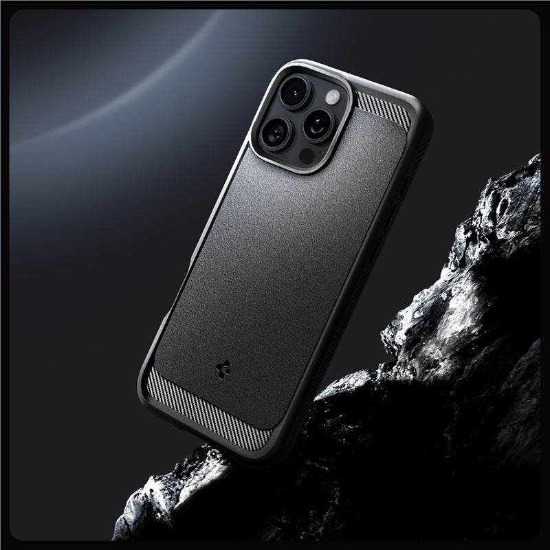 Spigen Rugged Armor MagSafe, matte black - iPhone 16 Pro